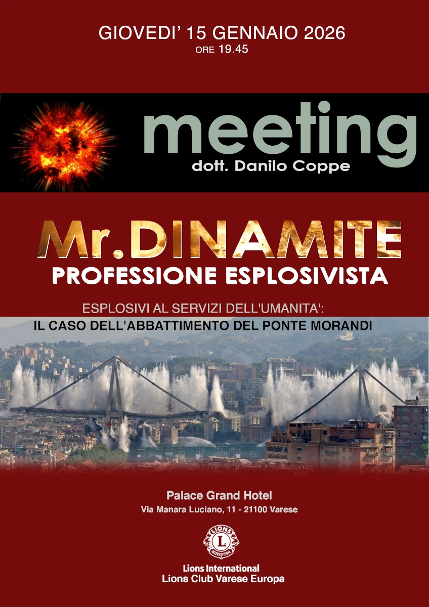 volantino evento Lions Varese Europa mr dinamite